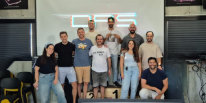 Team Leo AI and the co-founders of Leo AI, Maor Farid (CEO) and Moti Moravia (CTO)