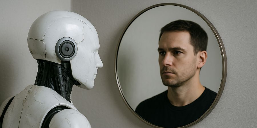 AI is our mirror photo | An artificial intelligence simulation