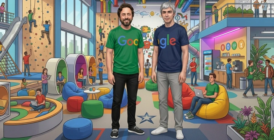 Larry Page and Sergey Brin. Brin has donated to Parkinson's disease research | Illustration: Forbes Israel