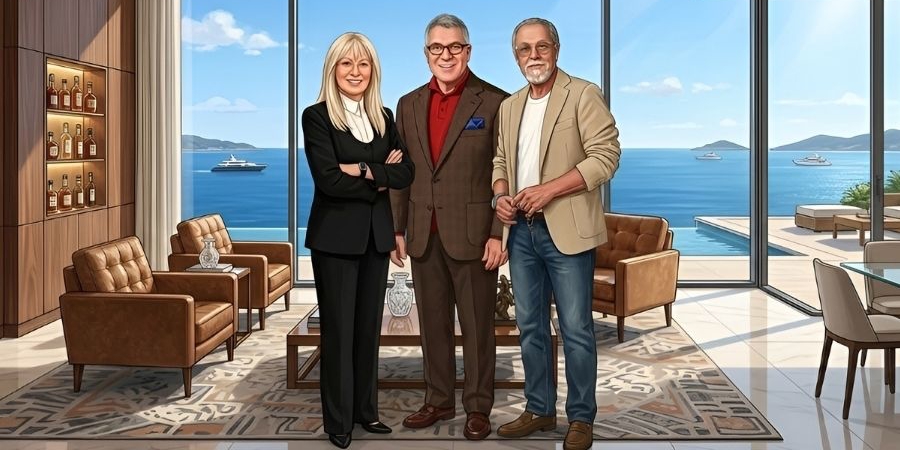 Close at the top: Eyal (right) and Idan Ofer, and Miriam Adelson | Illustration: Forbes Israel, Ofer Global, Idan Ofer Media