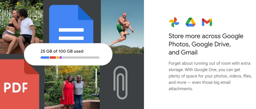 עדיפה על icloud של אפל? Google one | צילום מסך Google one