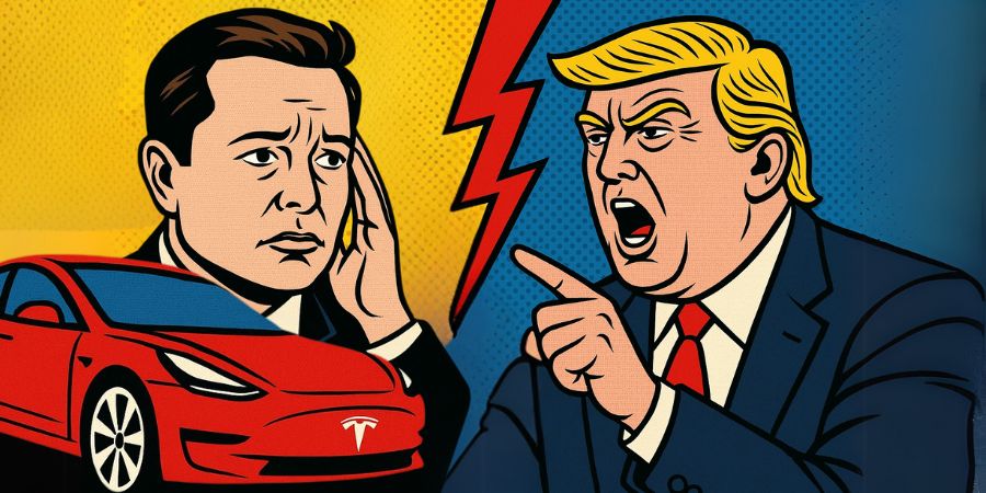 הנפגעת העיקרית - טסלה | איור: פורבס ישראל במאצעות AI
