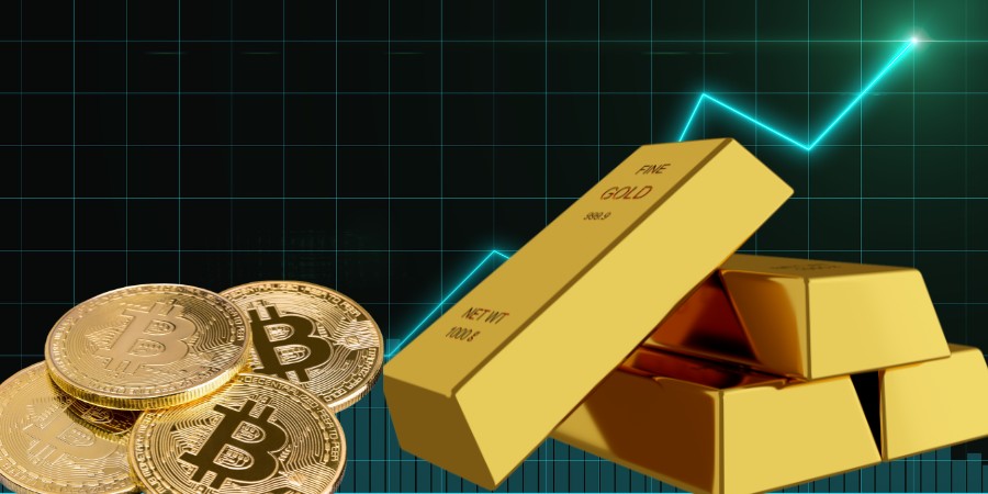 קרובים פילוסופית, רחוקים בשוקי המסחר. הזהב והביטקוין | אילוסטרציה: Canva