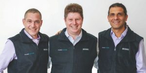 הפאונדרים של פאנדגארד (מימין לשמאל): יניב זכריה, CTO, ליאור יוגב, מנכ"ל ואורי כץ VP R&D | צילום: ROBERT J WILKUS