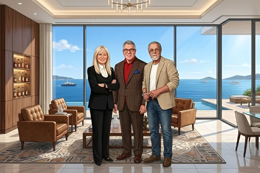 צמודים בצמרת. איל (מימין) ועידן עופר ומרים אדלסון | איור: פורבס ישראל, עופר גלובל, עידן עופר מדיה  