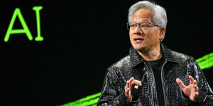ג׳נסן הואנג, מנכ״ל Nvidia. דחה את הקריאות להאט את פיתוח ה־AI וטען כי אין צורך ברגולציה חדשה | צילום: AFP via Getty Images